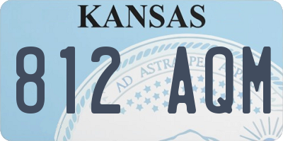 KS license plate 812AQM