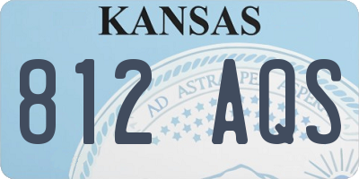 KS license plate 812AQS