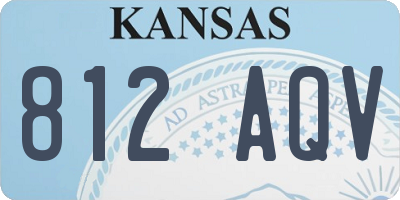 KS license plate 812AQV