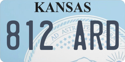 KS license plate 812ARD