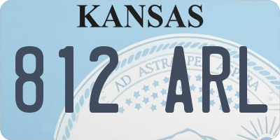 KS license plate 812ARL