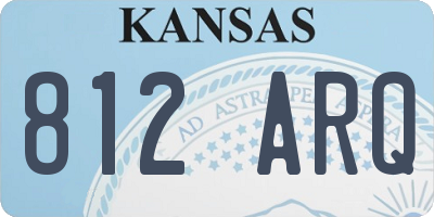 KS license plate 812ARQ