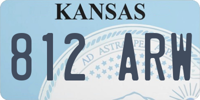 KS license plate 812ARW