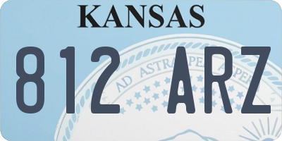 KS license plate 812ARZ