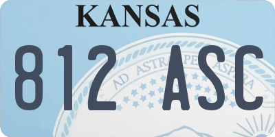 KS license plate 812ASC