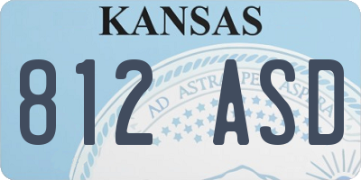 KS license plate 812ASD