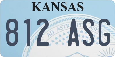 KS license plate 812ASG