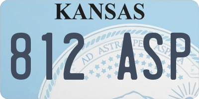KS license plate 812ASP