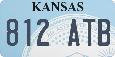 KS license plate 812ATB