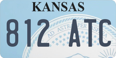 KS license plate 812ATC