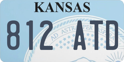 KS license plate 812ATD