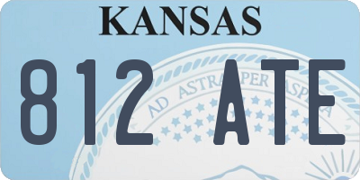 KS license plate 812ATE