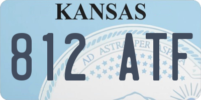 KS license plate 812ATF