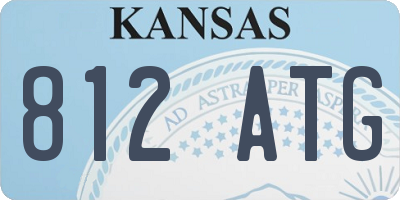 KS license plate 812ATG