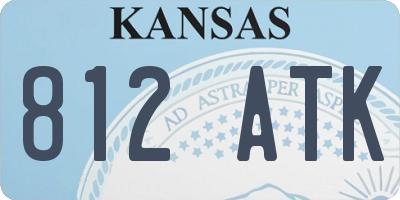 KS license plate 812ATK