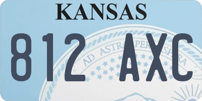 KS license plate 812AXC