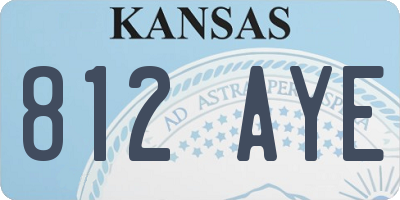 KS license plate 812AYE