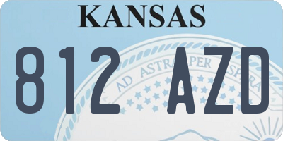 KS license plate 812AZD
