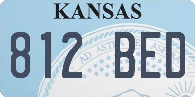 KS license plate 812BED