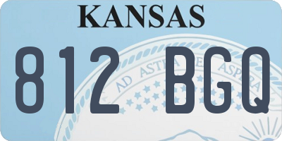 KS license plate 812BGQ