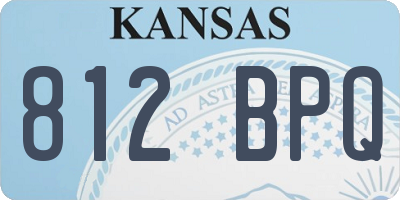 KS license plate 812BPQ