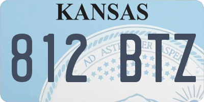 KS license plate 812BTZ
