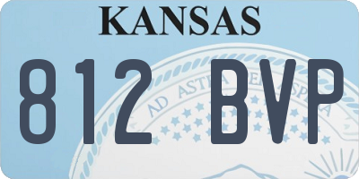 KS license plate 812BVP