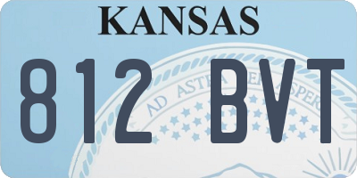 KS license plate 812BVT