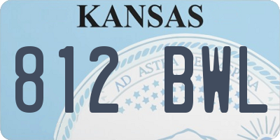 KS license plate 812BWL