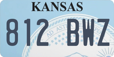 KS license plate 812BWZ