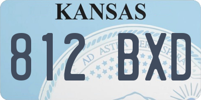KS license plate 812BXD