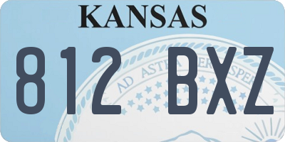 KS license plate 812BXZ