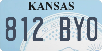 KS license plate 812BYO