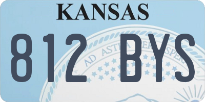 KS license plate 812BYS