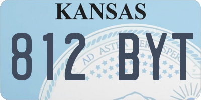 KS license plate 812BYT