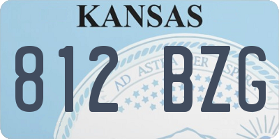 KS license plate 812BZG