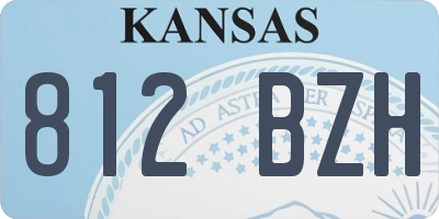 KS license plate 812BZH