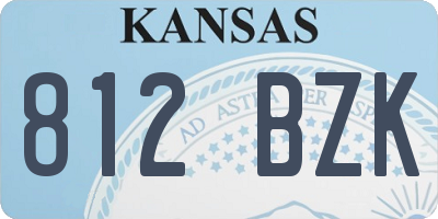 KS license plate 812BZK