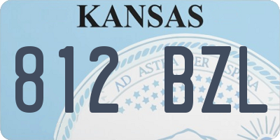 KS license plate 812BZL