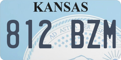 KS license plate 812BZM