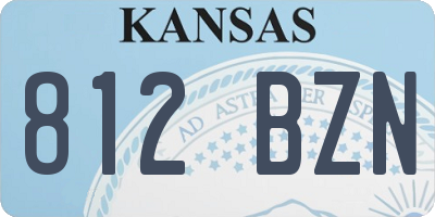 KS license plate 812BZN