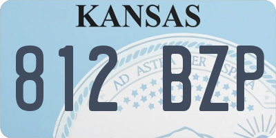 KS license plate 812BZP