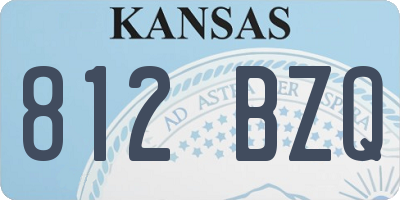 KS license plate 812BZQ