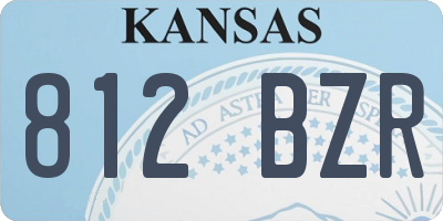 KS license plate 812BZR