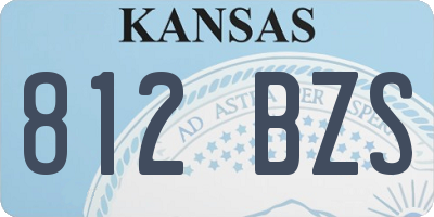 KS license plate 812BZS