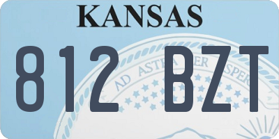 KS license plate 812BZT