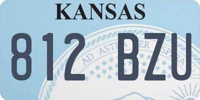 KS license plate 812BZU
