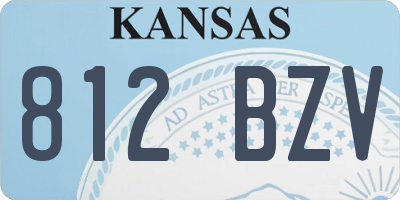 KS license plate 812BZV