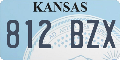 KS license plate 812BZX