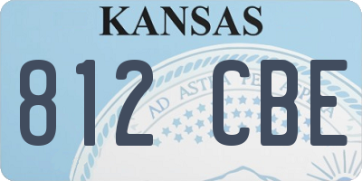 KS license plate 812CBE